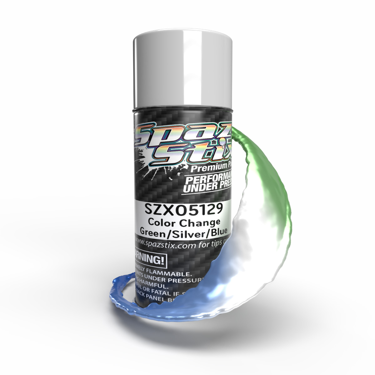 SZX05129 3.5 oz Color Change Aerosol Paint, Green, Silver & Blue