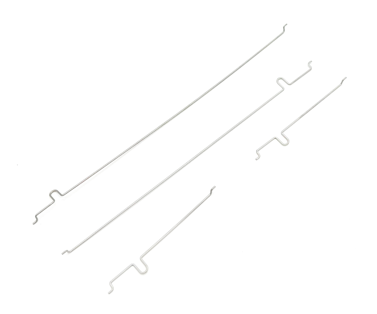 Zero Pushrod Set for RC Vehicles - Silver - Stainless Steel - Durable Design