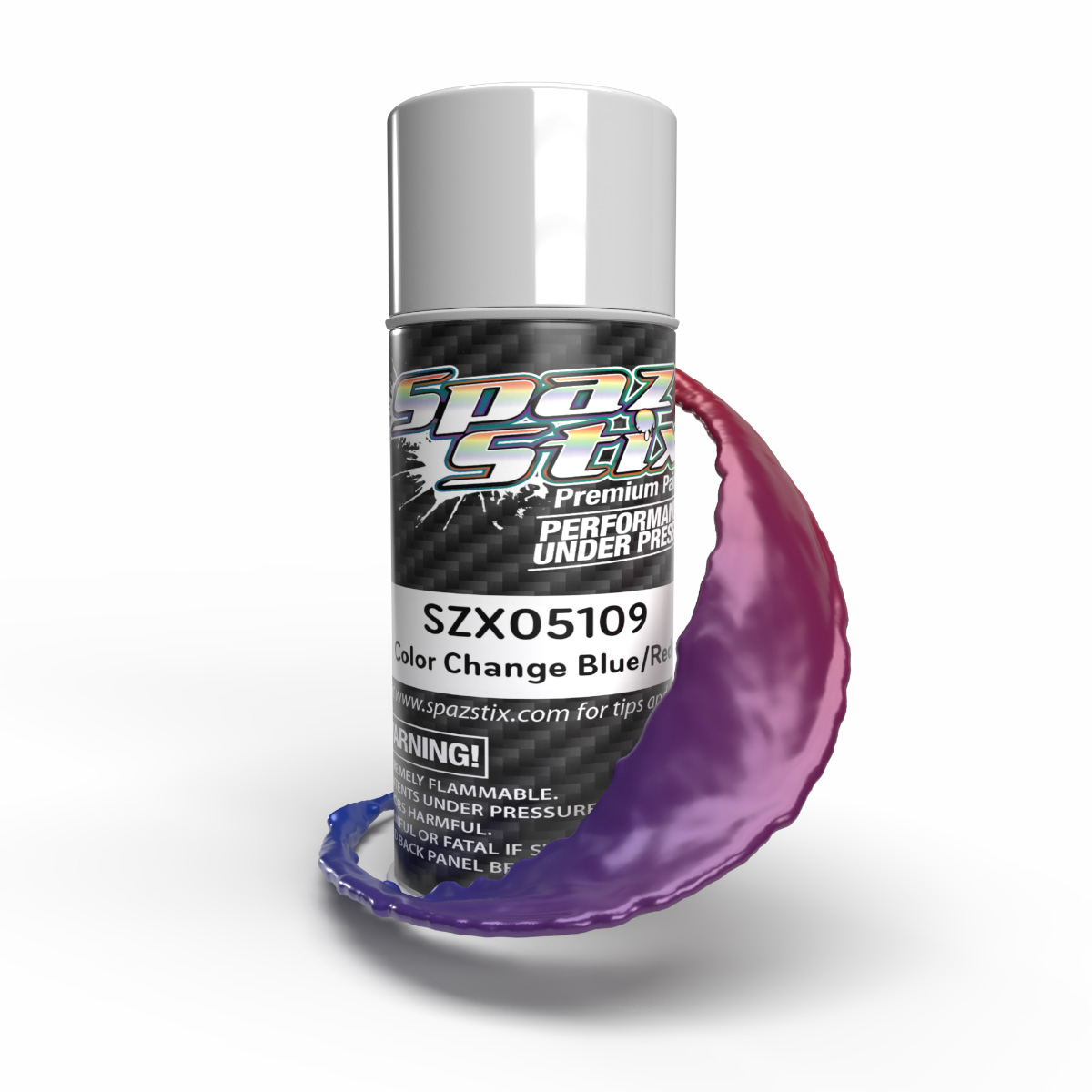 SZX05109 3.5 oz Color Change Aerosol Paint, Blue & Red