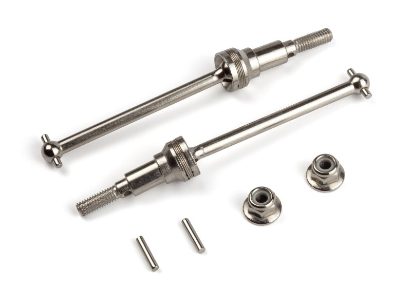 BZN540067 Metal CVD Front Driveshafts for RC Vehicle, Silver -2 Piece