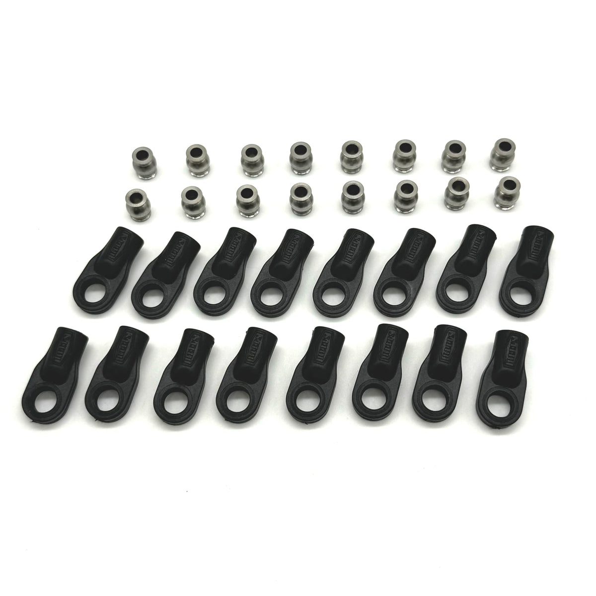 XP Rod Ends & Stainless Steel Pivot Balls - Black - Pack of 16 - High-Quality Durability