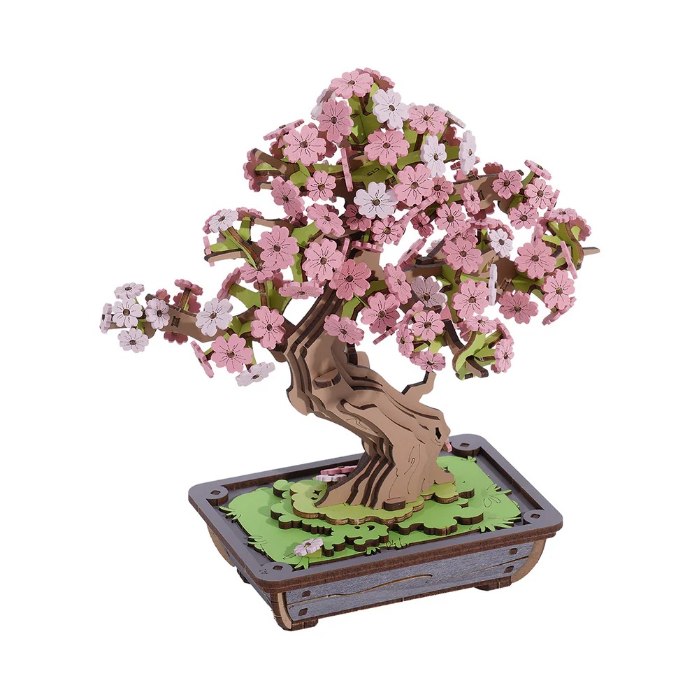 Rolife Sakura Bonsai DIY Wooden 3D Puzzle TG415 - Sakura Bonsai