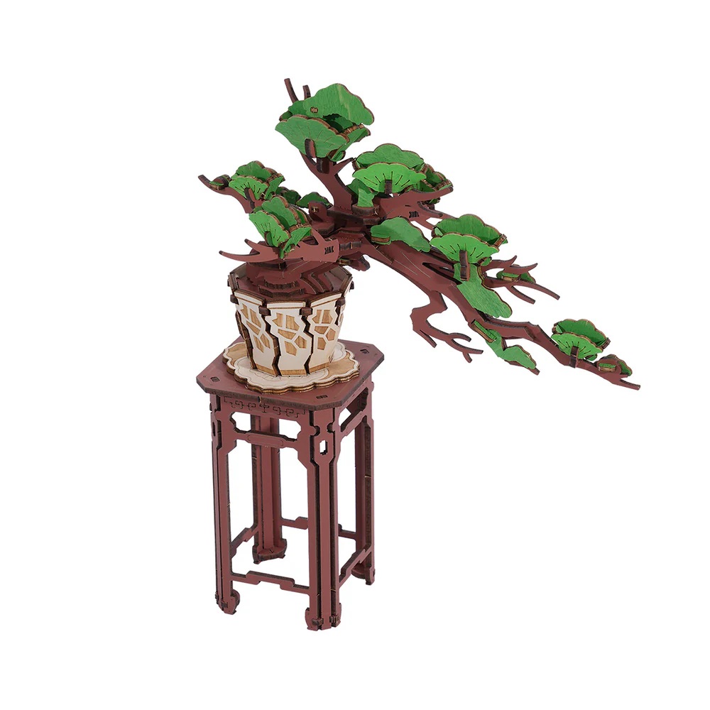 ROETG510 Evergreen Pine Bonsai DIY Wooden 3D Puzzle