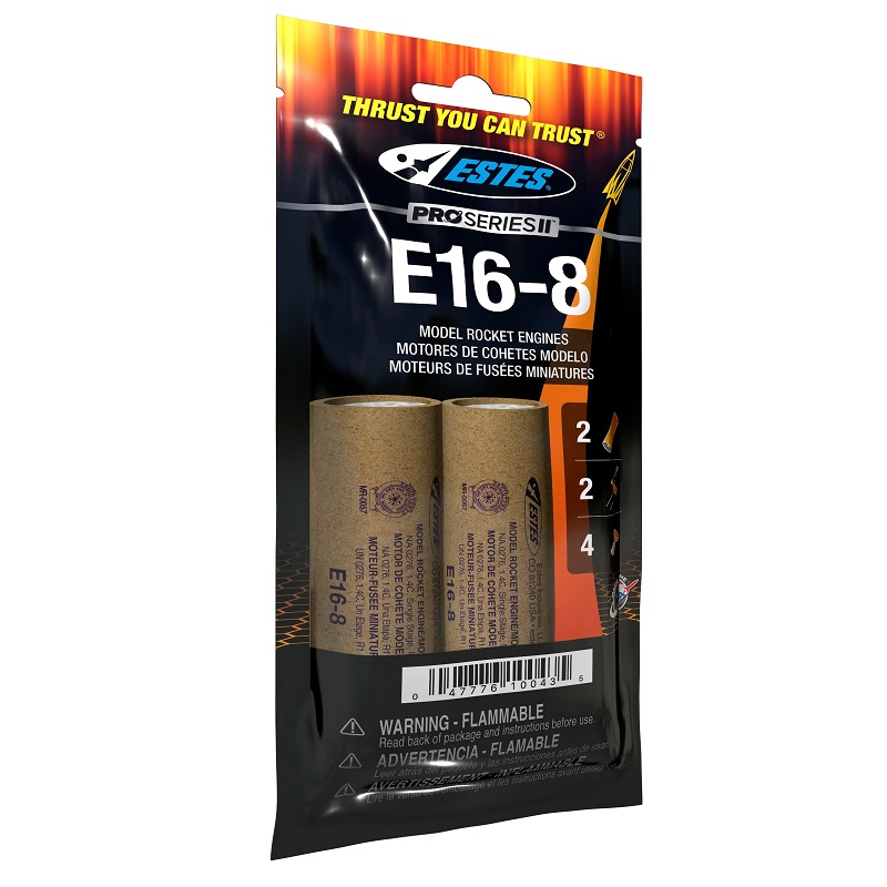EST10043 E16-8 29 mm Model Rocket Engines - Pack of 2