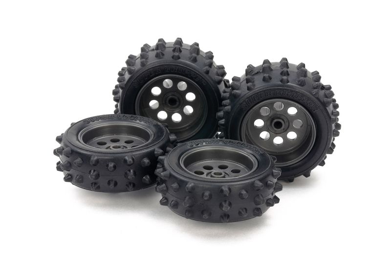 TAM15547 JR Spike Tire & Wheel Set for EZ Chassis