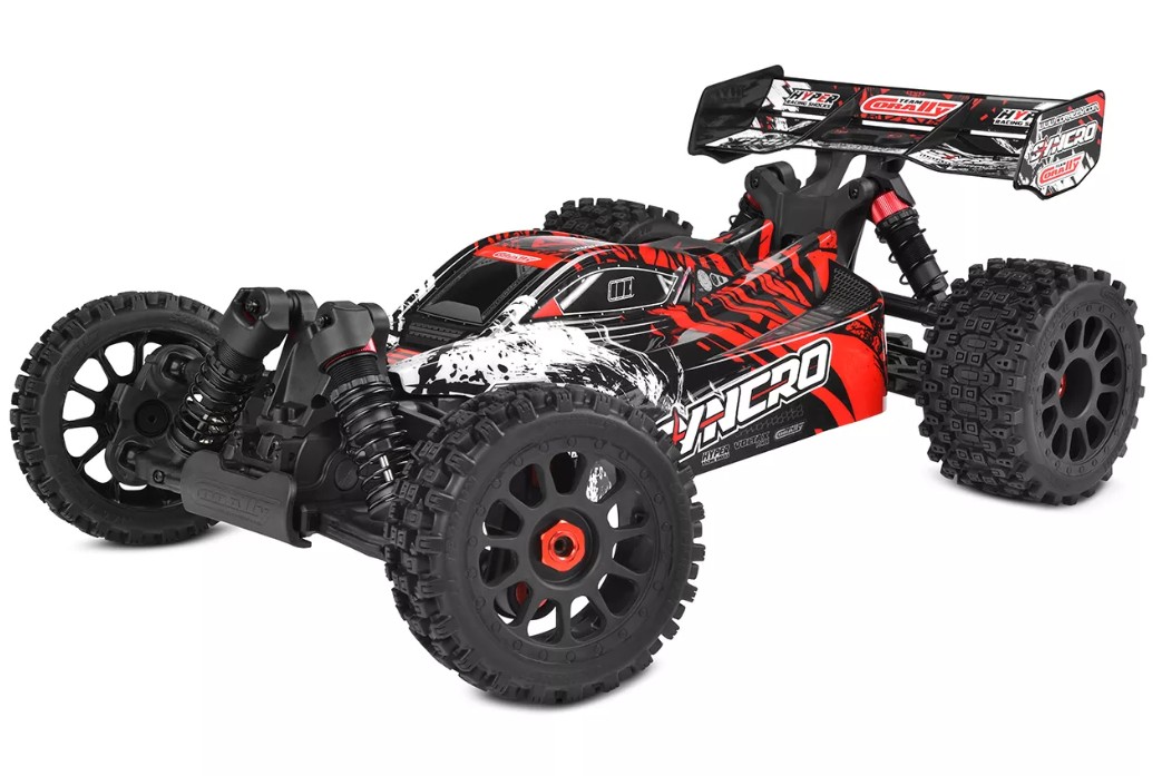 COR00289-R Syncro 2WD 1- 8 Scale 3-4S Brushless Off Road Buggy RTR Model Car, Red