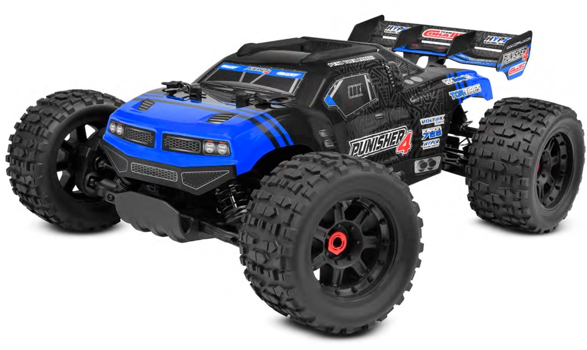 COR00292-B Punisher 4S Monster RTR Version Model Truck, Blue