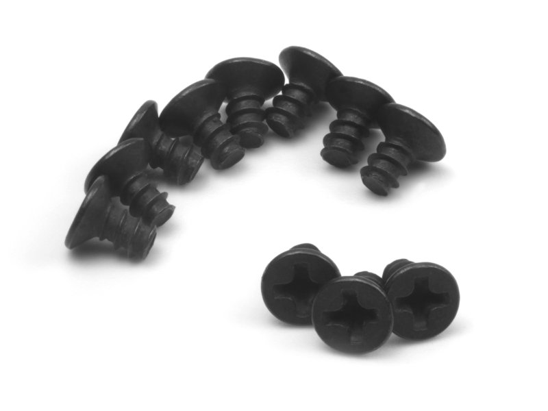 BZN540358 2 x 4 mm Countersunk Self-Tapping Screws for Spryte - Black