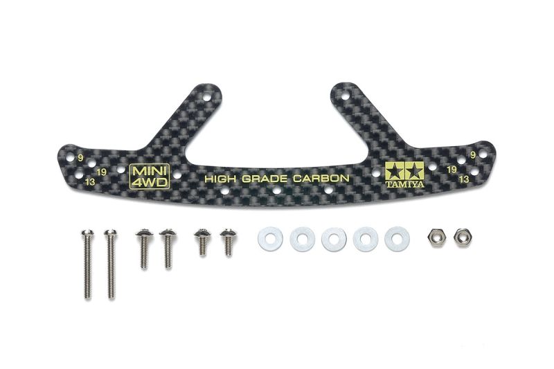 TAM95692 JR HG Front Bumper Plate, Carbon 1.5 mm