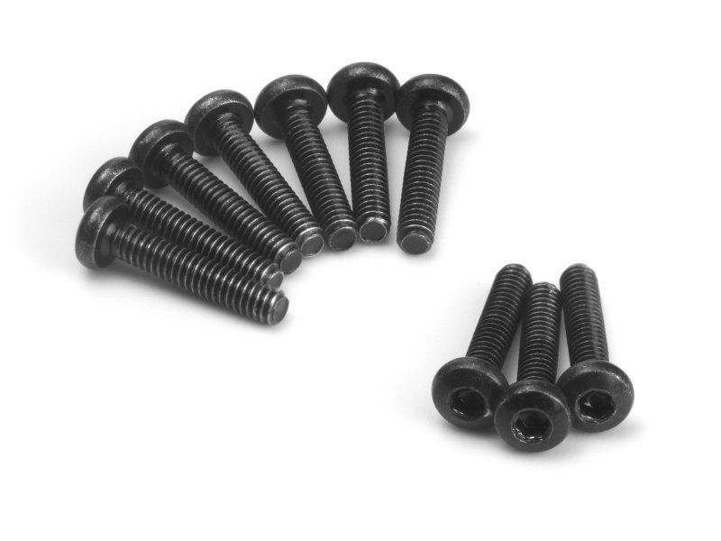 HPI161182 Button Head Screw M2 x 10 mm Hex Socket - 10 Piece