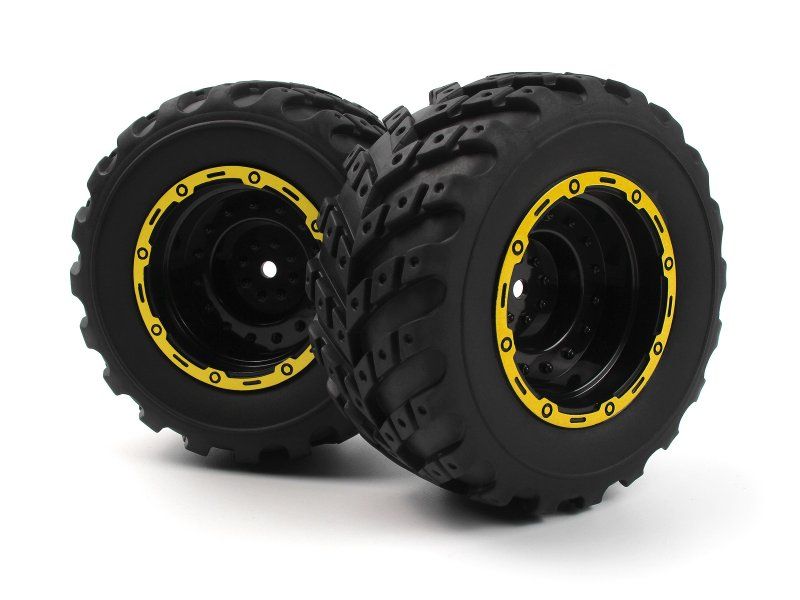 BZN540265 Smyter MT Wheel Tires Assembly, Yellow - 2 Piece