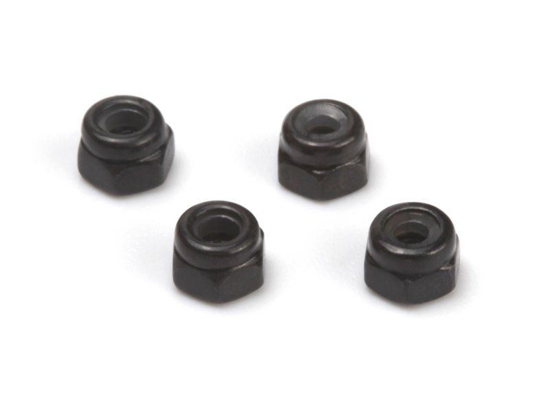 HPI161187 M2 Lock Nut, Black - 4 Piece