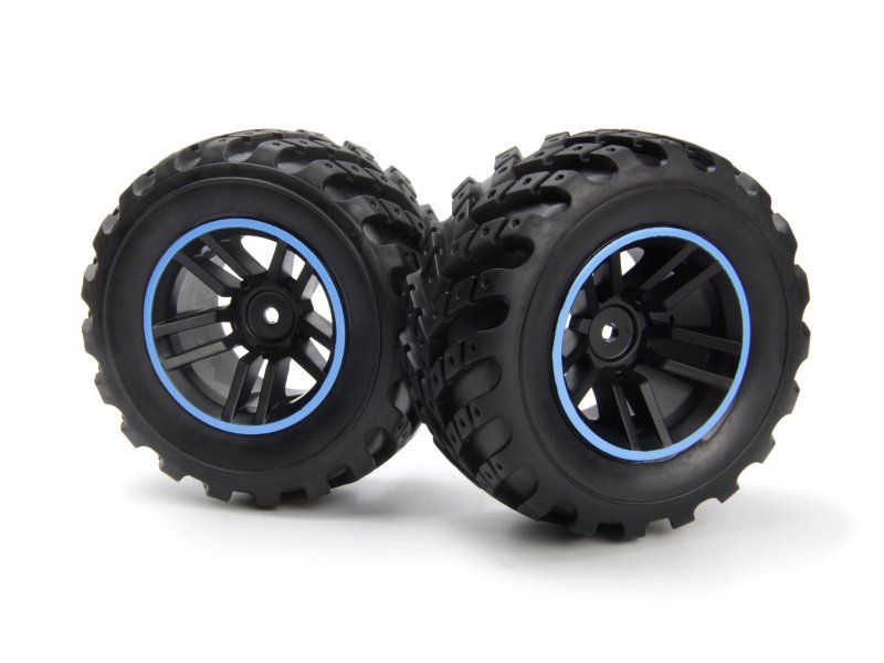 BZN540325 Spryte Assembled Wheel Tires, Black & Blue