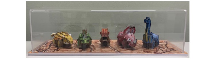 MKBZ1003 Prebuilt Display Tiny Dinosaur with Display Case