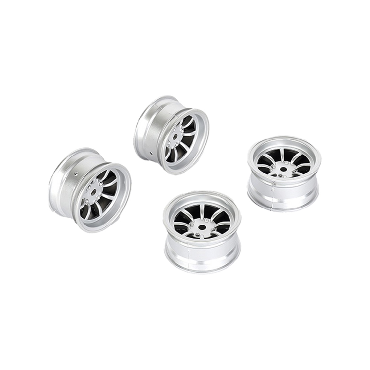 LOUNBA263 8 Spoke Wheel Plus 4 mm for LMX, Silver