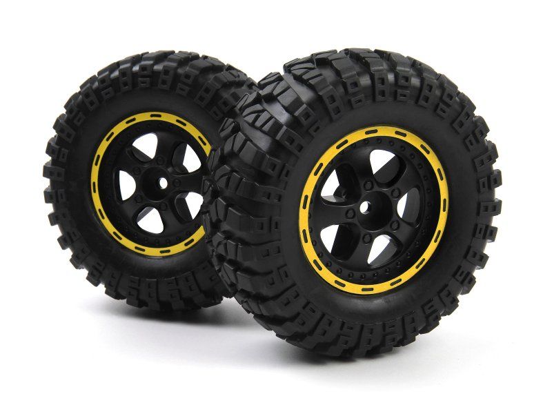 BZN540266 Smyter Desert Wheel Tires Assembly, Yellow - 2 Piece