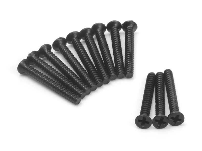 BZN540356 1.5 x 13 mm Countersunk Self-Tapping Screws, Black