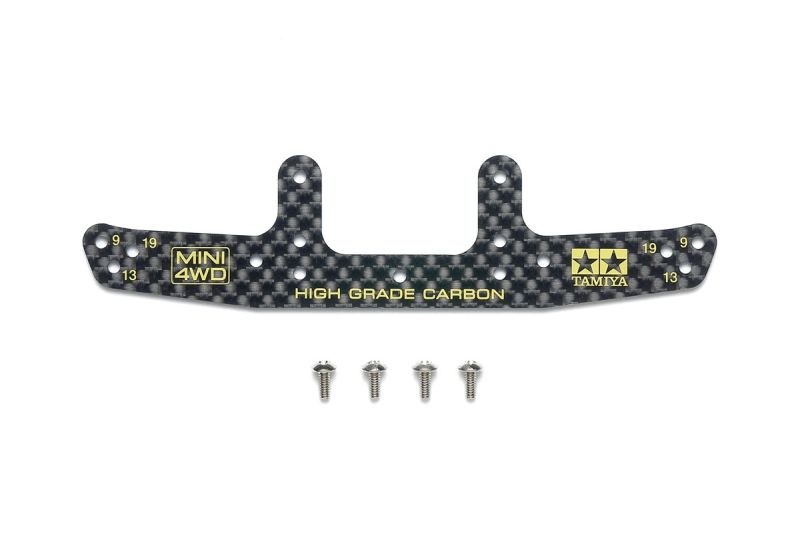 TAM95693 JR HG Rear Bumper Plate, Carbon 1.5 mm