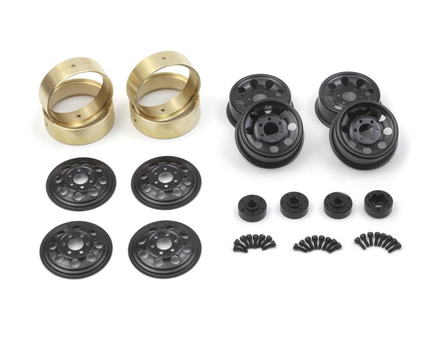 HPI161162 1.2 in. CS-8 Steel Beadlock Wheel, Black - 4 Piece