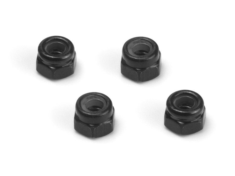 HPI161188 M2.5 Lock Nut, Black - 4 Piece