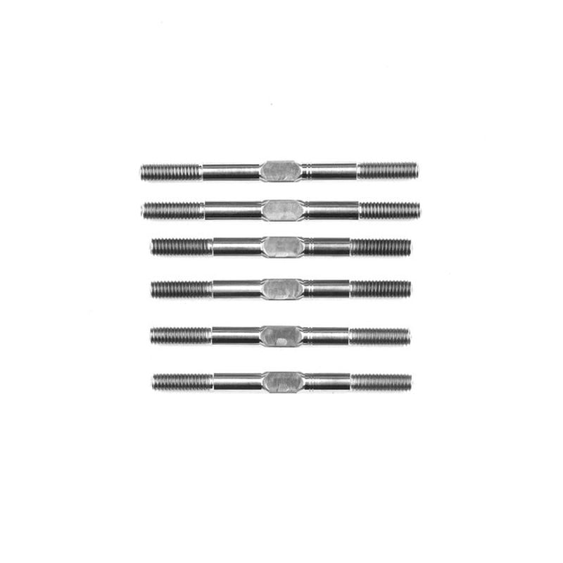 ASC92558 FT Titanium Turnbuckle Set for RC10B84, Silver