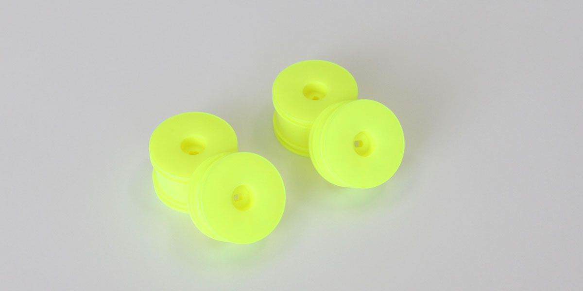 KYOMBH002KY Wheel Set for  Inferno MP9 RC Car - Replacement Wheels Set, Fluorescent Yellow