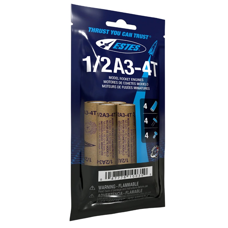 EST10035 1-2A3-4T Model Rocket Engines - Pack of 4