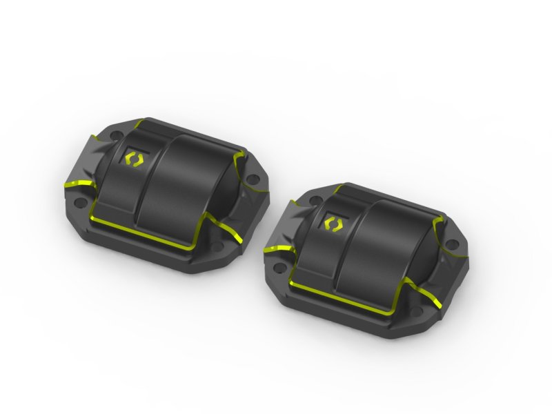 HPI161144 Brass Diff Cover for Venture 18 Toys Accessories, Black - 2 Piece