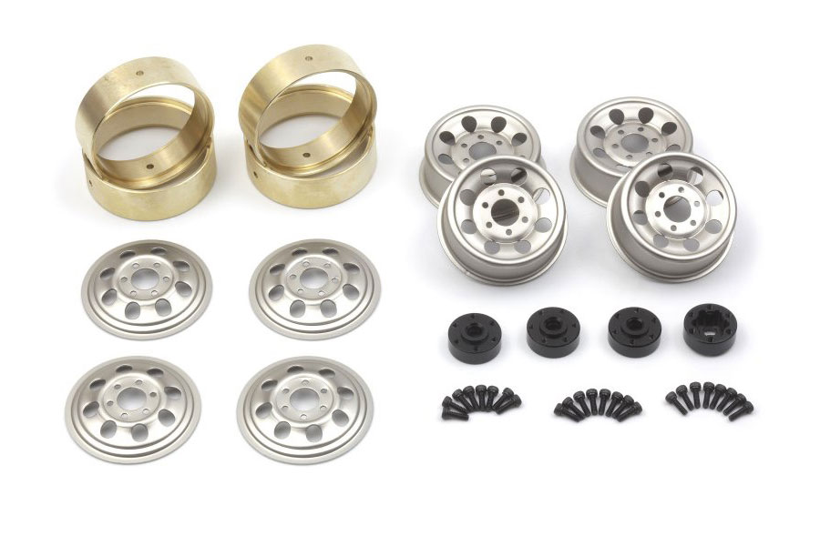 HPI161163 1.2 in. CS-8 Steel Beadlock Wheel - Silver - 4 Piece