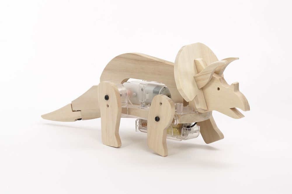 Walking Triceratops Toy - Multicolor - 284mm - Assembled Plastic Gearbox