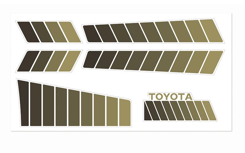 RC4ZS0146 Toyota 84-85 Body Decals - Brown