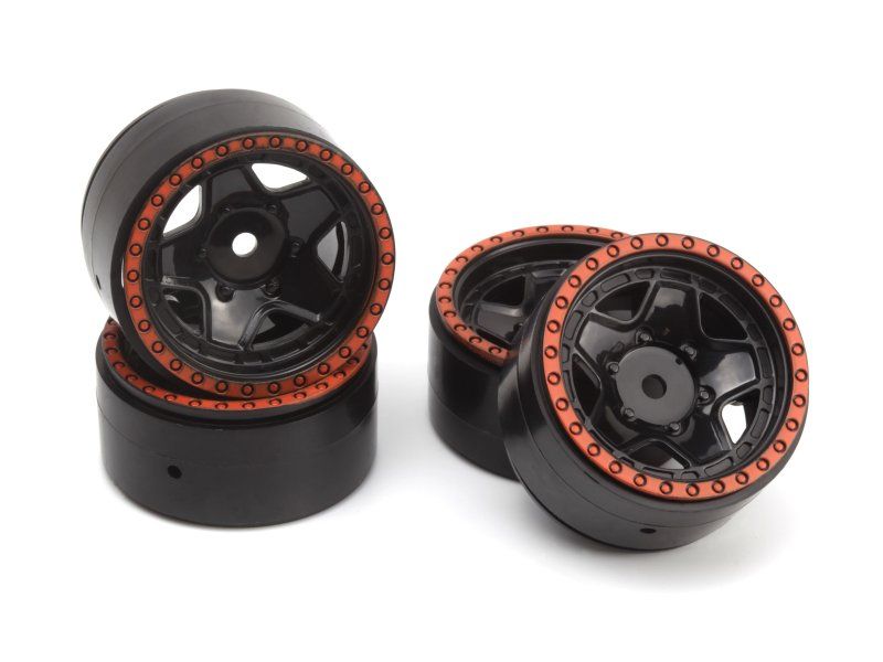 HPI160867 1.2 in. CL-5 Beadlock Wheel, Red - 4 Piece