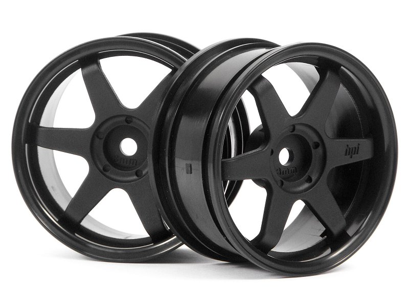 Picture of HPI Racing HPI3841 26 mm TE37 3 mm Offset Black Wheel Fits 26 mm Tire