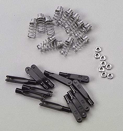 Picture of Dubro Products DUB601 4-40 Spring Steel Kwik-Links for 0.093 Wire, Pack of 12