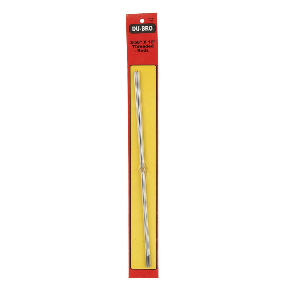 DUB801 2-56 x 12 in. Threaded Rods, Pack of 6