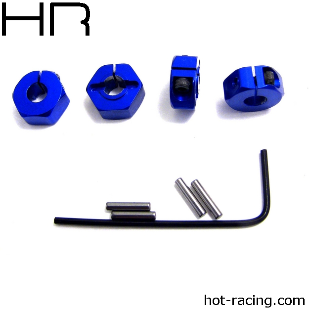HRASLF1006 12 mm Aluminum Locking Wheel Hex Kit, Blue