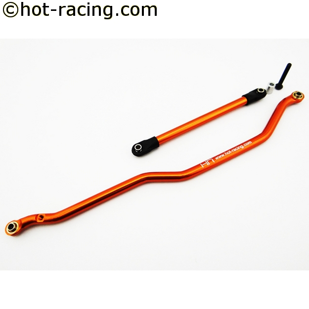 Picture of Hot Racing HRARCS49E03 Aluminum Fixed Link Steering Rod for Axial Wraith&#44; Orange
