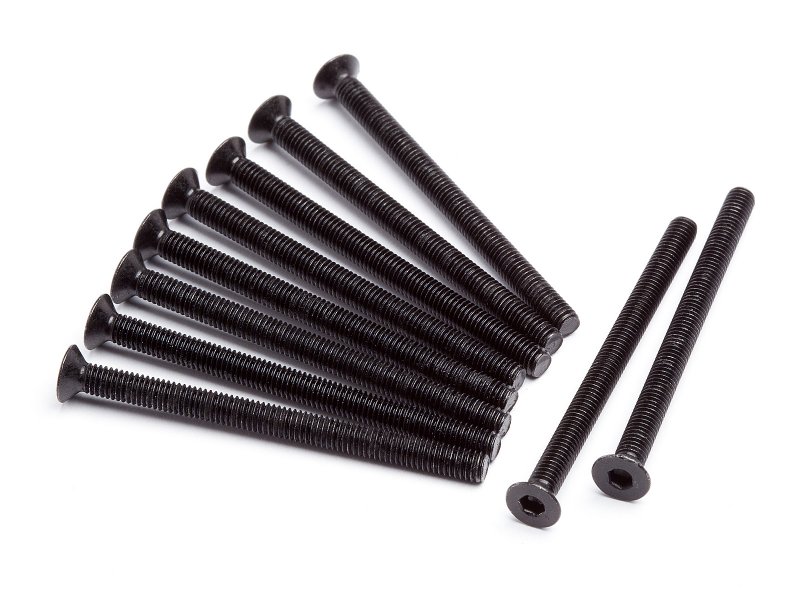 HPI106427 M3 x 40 mm Flat Head Screw Hex Socket, 10 Piece for Savage XS