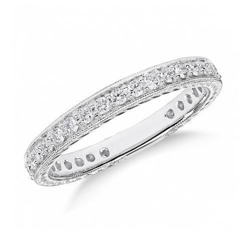 Picture of Harry Chad Enterprises 34681 2.50 CT Gorgeous Round Cut Diamonds Ladi Wedding Band - 14K White Gold