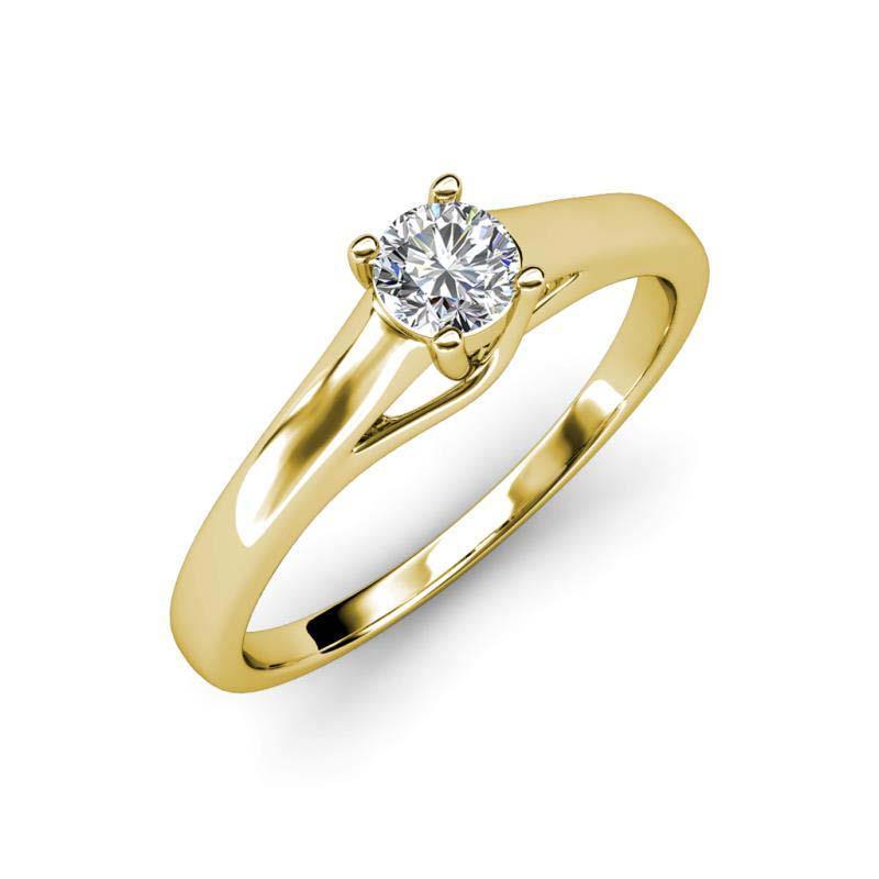 Picture of Harry Chad Enterprises 39724 1.25 CT Yellow Gold & Diamond 14K Sparkling Solitaire Wedding Ring