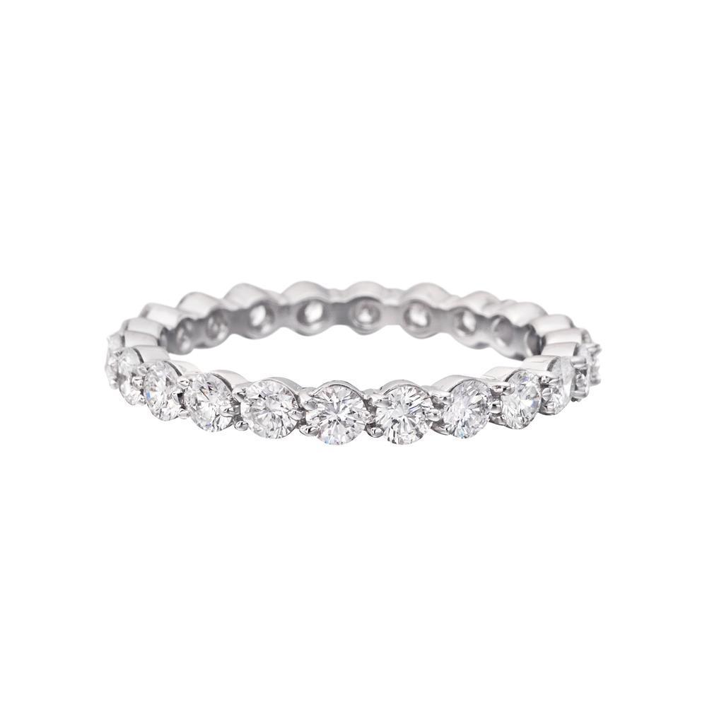 Picture of Harry Chad Enterprises 39809 3.30 CT 14K White Gold Round Cut Diamonds Womens Wedding Band