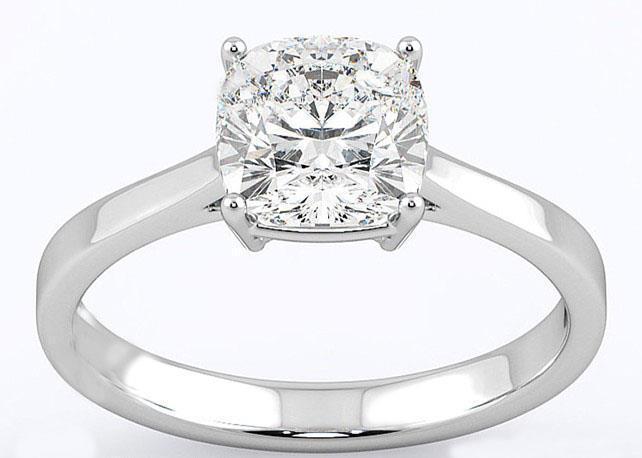 Picture of Harry Chad Enterprises 28009 3 CT 14K Solitaire Diamond Wedding Ring - White Gold