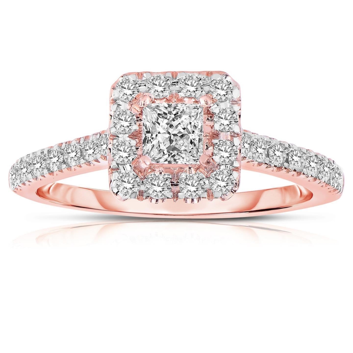Picture of Harry Chad Enterprises 29725 2.40 CTRose Gold 14K Prong Set Diamonds Engagement Ring