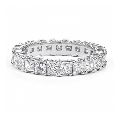 Picture of Harry Chad Enterprises 35553 2.75 CT Princess Cut Diamonds Womens Wedding Band - 14K White Gold