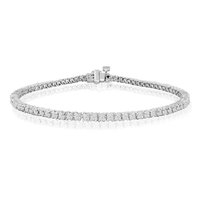 1 CT Ladies White Gold Diamond Bracelet