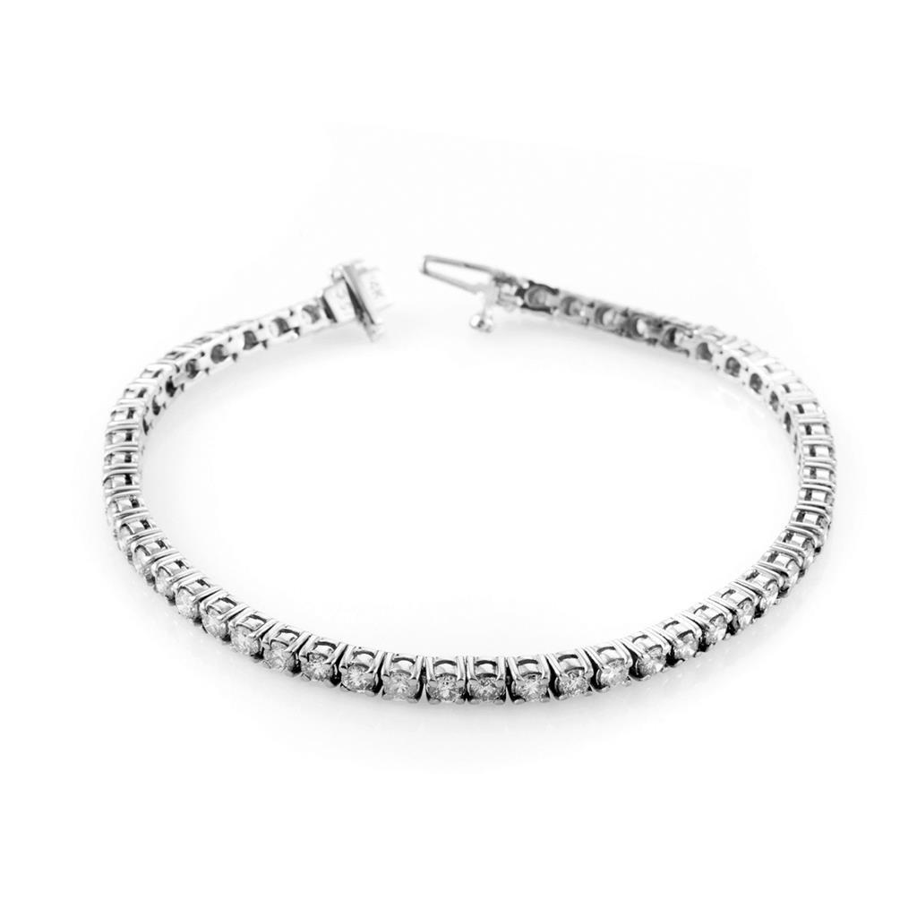 2 CT Diamond Round Cut White Gold Tennis Bracelet
