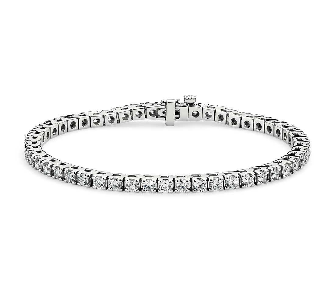 23534 5.5 CT Diamond Round 14K White Gold Tennis Bracelet