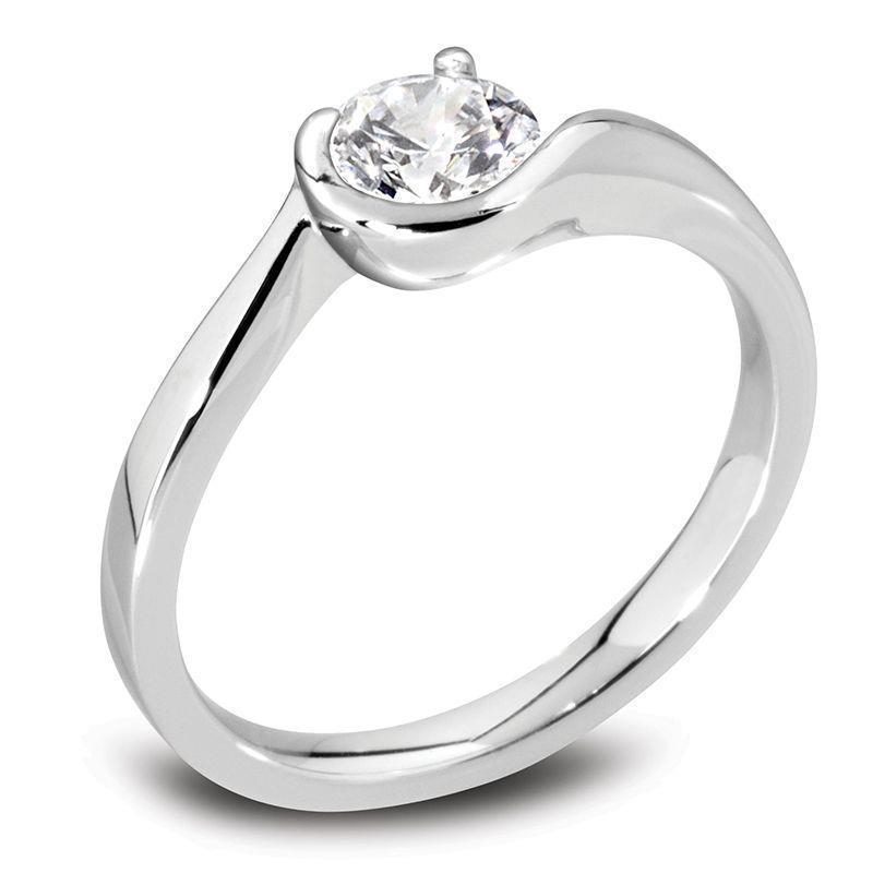 Picture of Harry Chad Enterprises 25529 1.25 CT White Gold Brilliant Cut Sparkling Diamond Engagement Ring