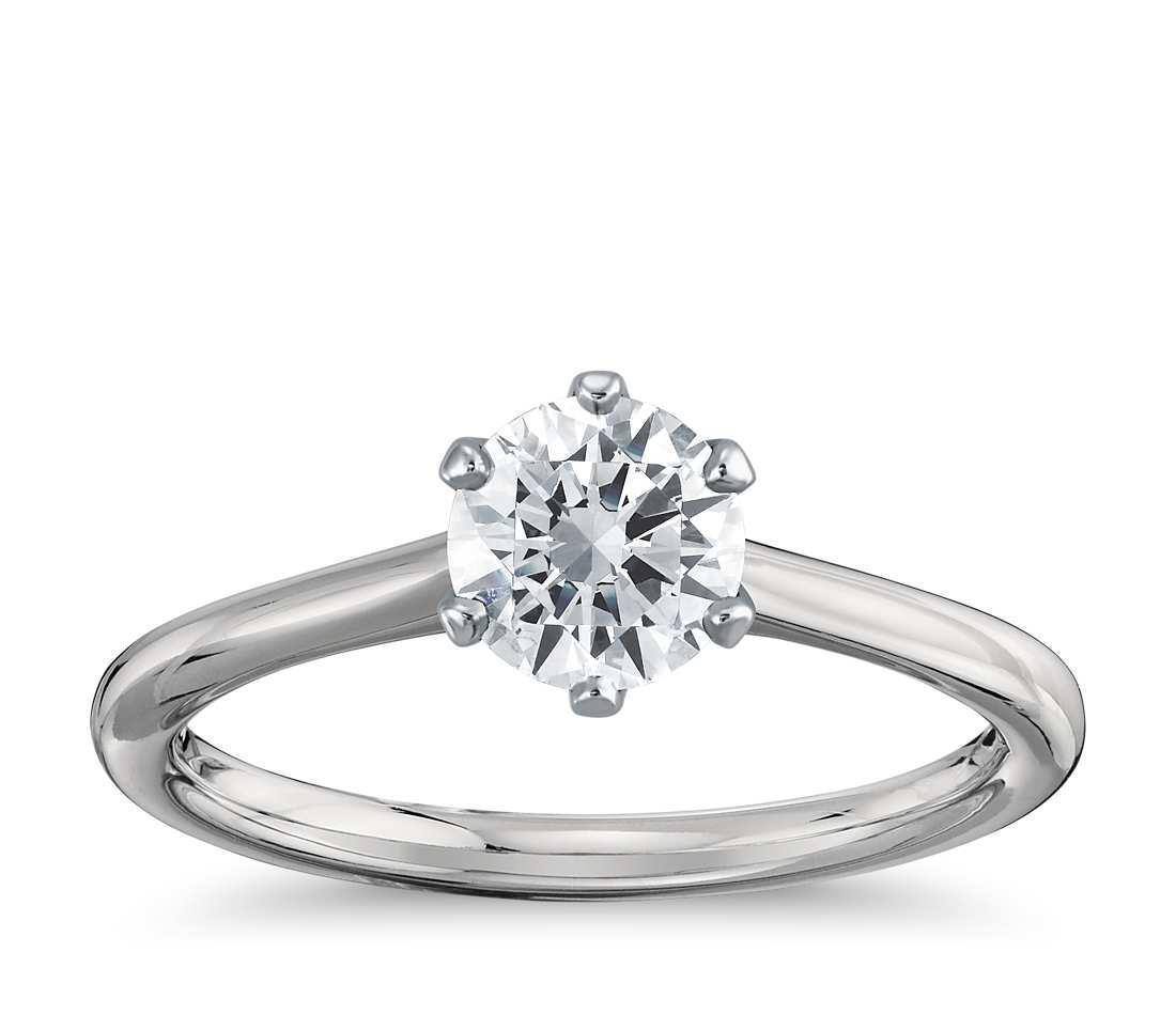 Picture of Harry Chad Enterprises 27610 1 CT White Gold Fine Jewelry Prong Setting Round Cut Solitaire Diamond Ring