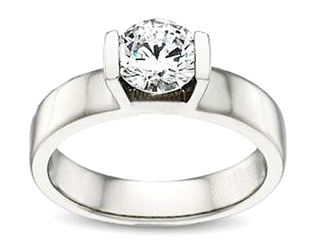 Picture of Harry Chad Enterprises 27855 3 CT White Gold Solitaire Diamond Engagement Ring